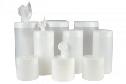 Plastic containers for disinfectants