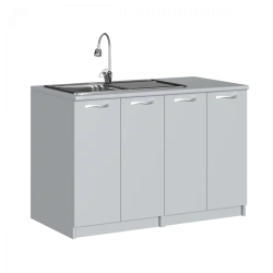Cabinet with sink 4 hinged doors