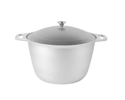 12L cast aluminium saucepan (uncoated) TM Kukmara, with aluminium lid