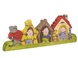 Wooden puzzle "Three Little Pigs" 08010
