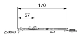 Hinged lock, item no. 250849