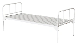 KF0-01-"MSC" (MSC-107P) - General hospital bed with single bed, without wheels, metal backrests, bed - steel lath.