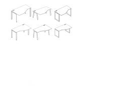 Table top ergonomic Techno. Furniture set of "A4" series