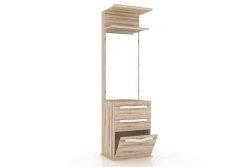 Marta LD 124.100.000 combination vanity unit with mirror (White/Desira Ash )