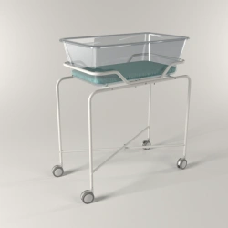 Mobile functional bed for newborns with a cuvette made of transparent organic glass KNF-01-"Aibolit" TU 9452-006-.