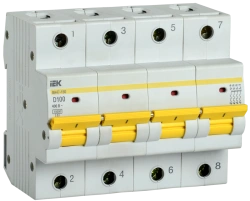Circuit breaker VA47-150 4P 100A 15kA D IEK