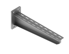 Double support bracket BSO 60D-000, with overall dimensions from 183x100x330 mm to 233x100x1030 mm, with metal thicknesses to