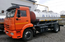 Tank truck for transportation of food liquids type 9666A (Modifications 9666A2 on KAMAZ 43253-G5 chassis)