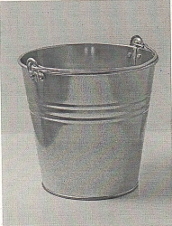 Galvanised bucket 9 l 1 seam with riveted ears
