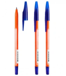 Ballpoint pen STAMM 333 blue 0.7mm oil-based rod ORANGE