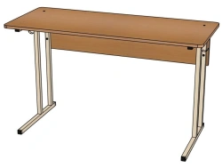 School desk 2-seater, WITHOUT height adjustment, corners rounded (4 gr.r.)/ SU28