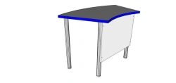 Table on metal frame
