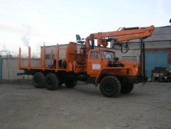 Special sorting truck with CMU produced by INMAN JSC on URAL 73945-01 chassis. Mark GIRD. Type 5849AS. Modification