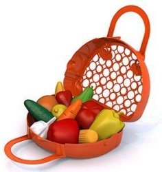 Set "Fruits, vegetables" (12 items in a basket bag)