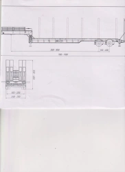 Semitrailer-tral TR-2, type P-2, modification 92299-0000010. Axial unit AGOS-2-GT7-00.00.000-01.