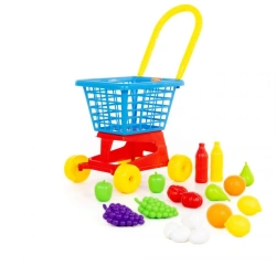 Supermarket Trolley No. 1 + Grocery Set (with net), Article No. 42989