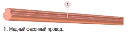 Copper contact wires intended for contact network of electrified railways, MF