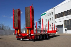 Semi-trailer Tverstroimash 993931 modification 0023 variant - with double folding hydraulic ramps