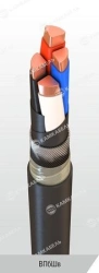 Power cable with copper conductors insulated with cross-linked polyethylene for 3 kV grade VPbshv according to TU 16.?180-025-20