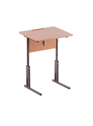 CLASSIC Single-seat pupil's table with adjustable parameters for height and tilt of the lid, type 2