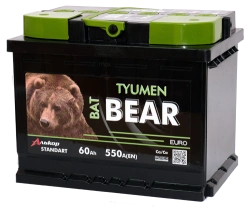 Lead accumulator for starting piston engines 6ST-60VLA "Tyumen BatBEAR"