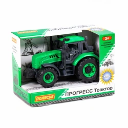 Tractor "Progress" inertial (green) (in a box), Item No. 91222