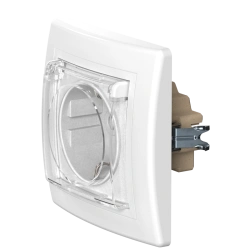 CADUCEUS ALING PRESTIGE Flush-mounted socket outlet with grounding without blinds with cover with ceramic base 16A, 250V~, white