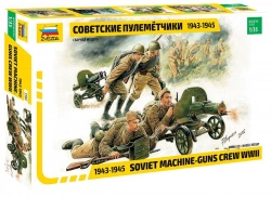 Assembled model "Soviet machine gunners",