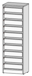 Corner shelving unit, Art. CCt-04