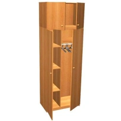 Wardrobe with mezzanine and 2-leaf combination wardrobe