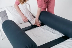 Fall-around bed boards