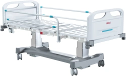 MEGI Swift M Functional medical bed with column type electric height adjustment, plastic backrests,