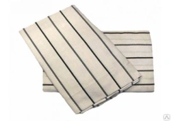 Clothing articles for adults with "Belio" marking: mattress cover made of cotton fabrics.