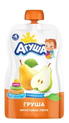Puree pear homogenised, t.zn. "Agusha", 100 g (doipak)