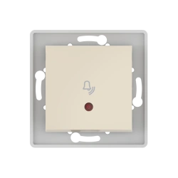 CADUCEUS ALING PRESTIGE Flush-mounted push-button switch with indication 10A, 250V~, beige, article number 6010I.9