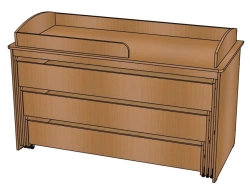 Bunk 3-drawer bed with bollard/ K13