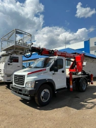 Self-propelled boom lift PSS 131.18E (C41R13) 79-TV on chassis Gazon Next "RED MACHINE"