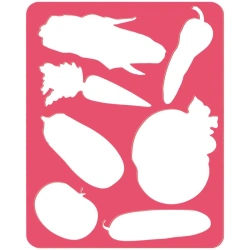 Contour colouring stencil, STAMM "Vegetables".