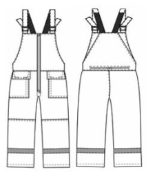 Women's overalls for protection against low temperatures