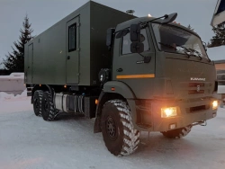 Cargo-passenger workshop vehicle, model 675411 on KAMAZ 43118-RS chassis