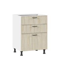 Indigo LD.298830.000 Front set for kitchen cabinet 600 with 3 drawers LUX (4) (Madeira topaz oak)