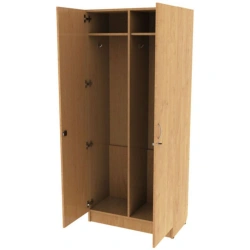 Two-section wardrobe for clothes