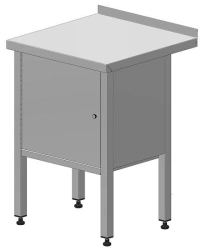 Table, stainless steel, closed, with edge, 600x600x850 mm