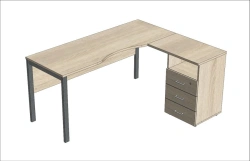 Metal-framed teacher's desk