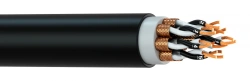 Installation cable with low smoke and gas emission, with paired copper shield, with water-blocking element, fire-resistant MKESH