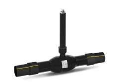 Full bore 592 ball valve with extended stem with transition to PE sockets for ductless installation welded, 59220065.