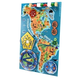 Biziboard (didactic panel) LIVES AND PLANTS OF NORTH AND SOUTH AMERICA. OUR PLANET EARTH Series