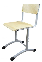 Pupil's chair SIGMA adjustable (3-5g height) (340-420 mm), RAL 7040, plywood