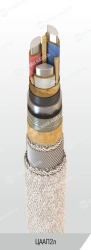 Power cable with aluminium conductors with paper insulation impregnated with viscous or non-flowing composition for voltage 6, 1
