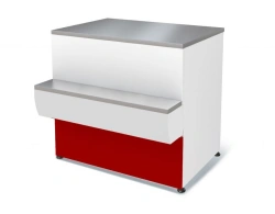 Counter P2629 "Tair" non-cooled cash desk (red)
